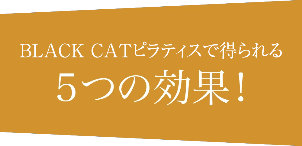 BLACK CATのピラティスで得られる5つの効果!
